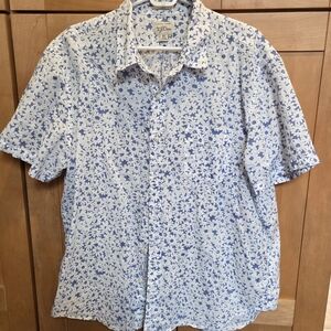 J. Crew Light Blue Floral Men's Shirt